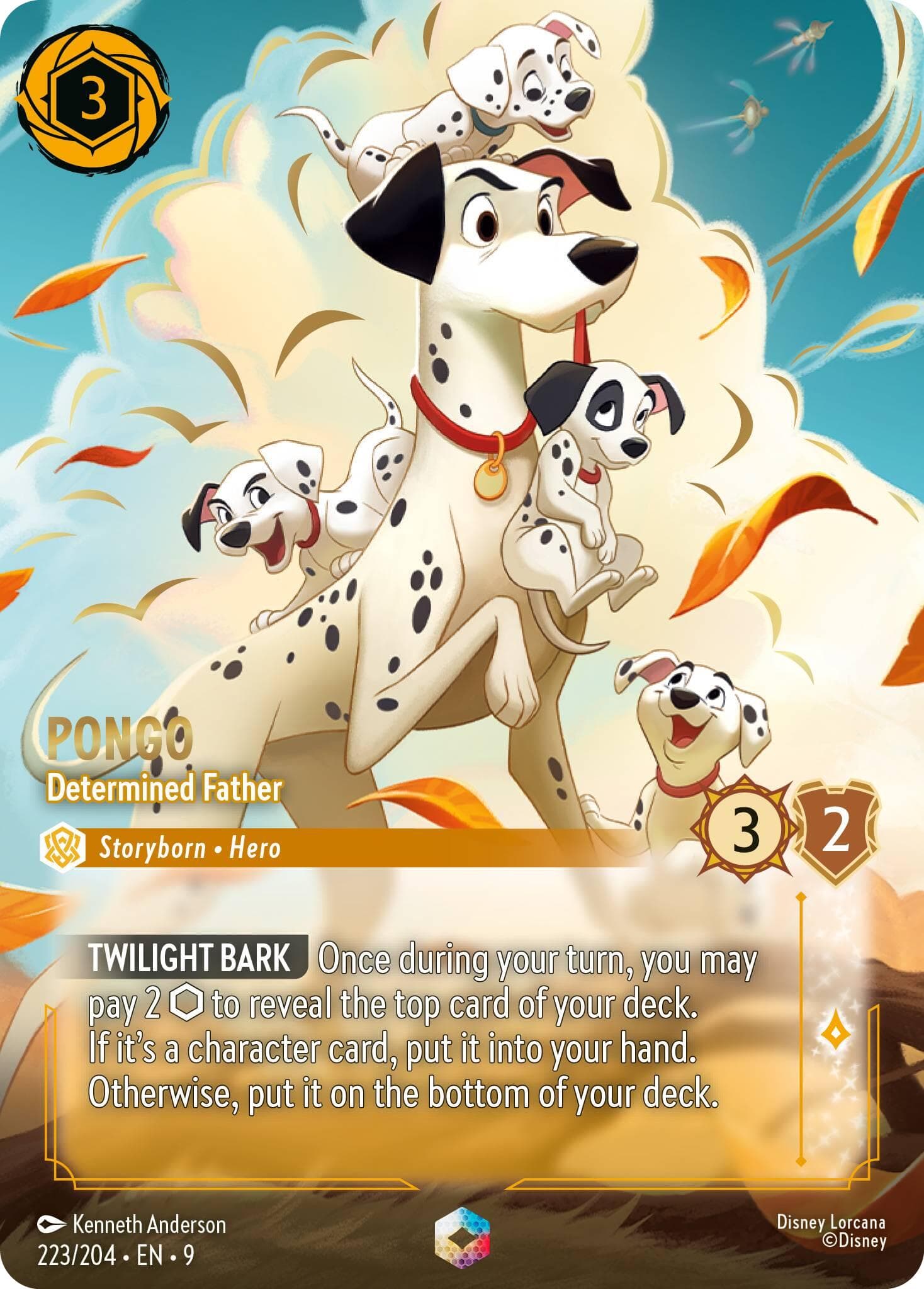Pongo - Determined Father (Enchanted) — Fabled card