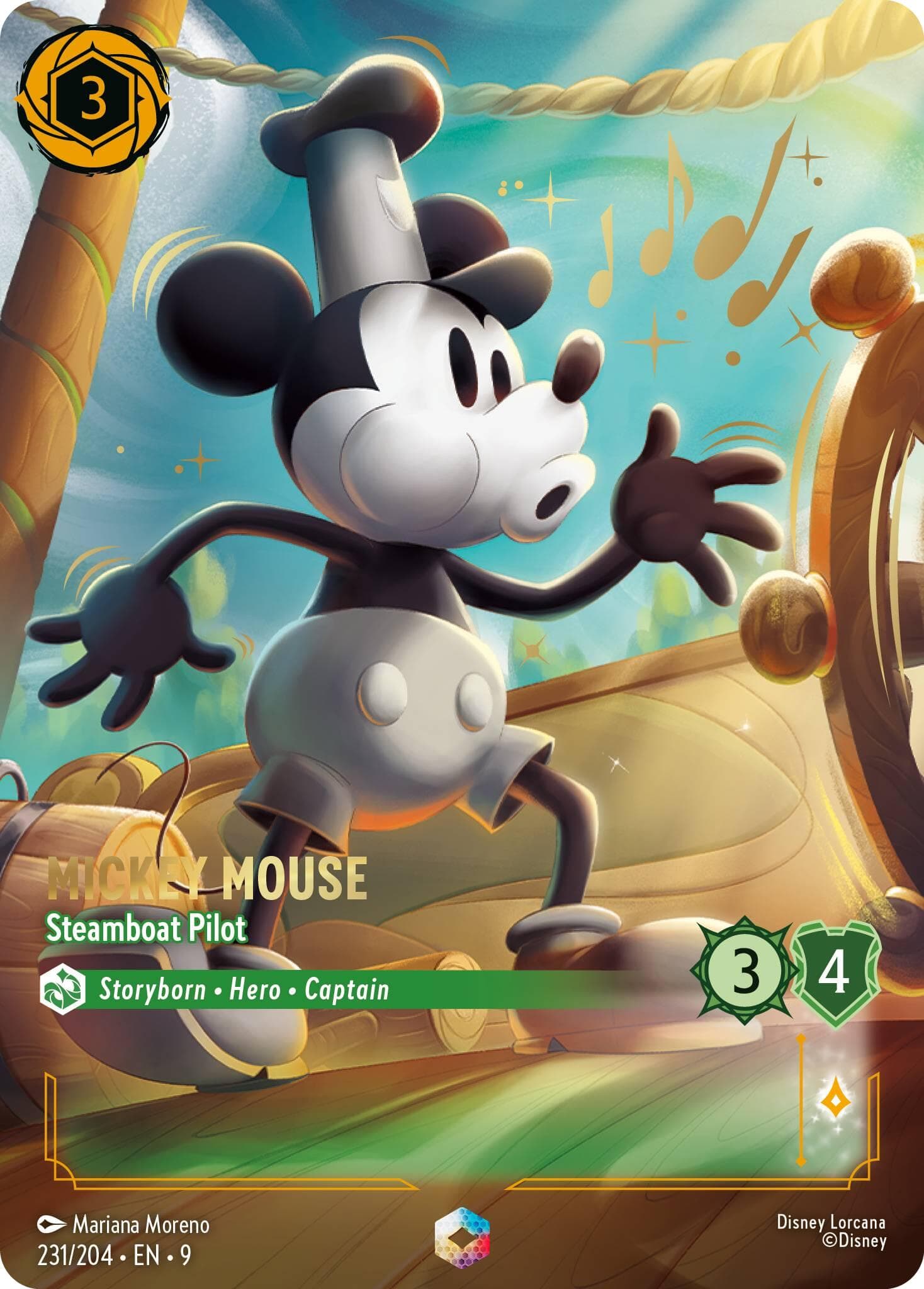 Mickey Mouse - Steamboat Pilot (Enchanted) — Fabled card