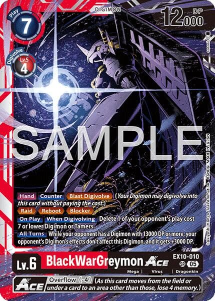 BlackWarGreymon ACE — Sinister Order card