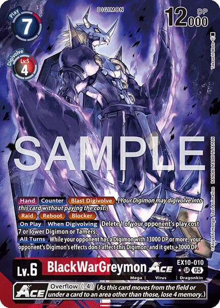 BlackWarGreymon ACE (Alternate Art) — Sinister Order card