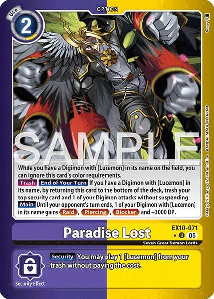 Paradise Lost (Limited Foil) — Sinister Order card