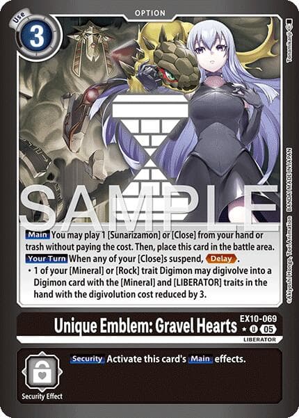 Unique Emblem: Gravel Hearts (Limited Foil) — Sinister Order card