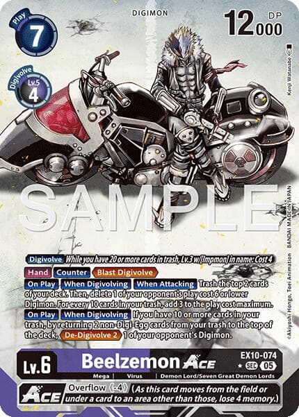 Beelzemon ACE (Alternate Art) — Sinister Order card