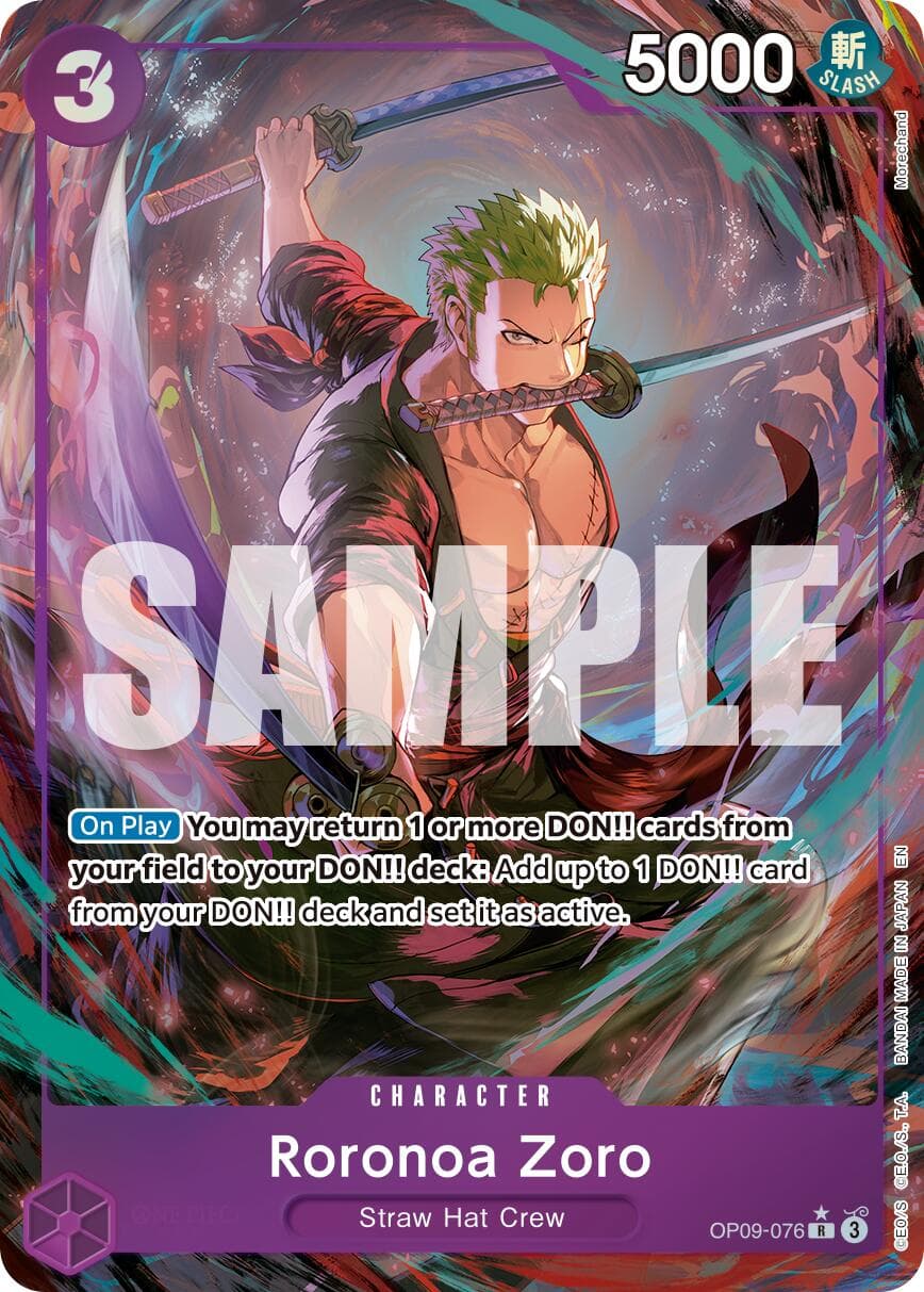 Roronoa Zoro - OP09-076 (Alternate Art) — Premium Booster -The Best- Vol. 2 card