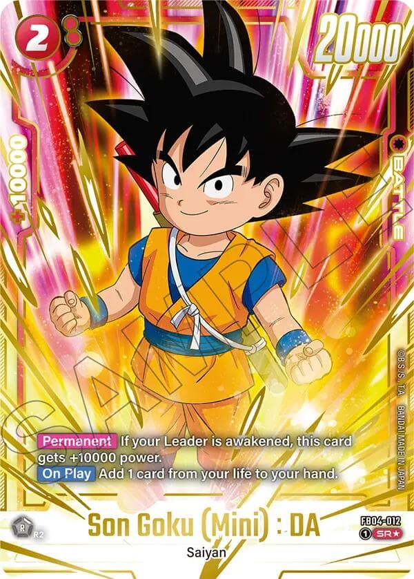 Son Goku (Mini) : DA - FB04-012 (Gold) — Fusion World Promotion Cards and Packs card