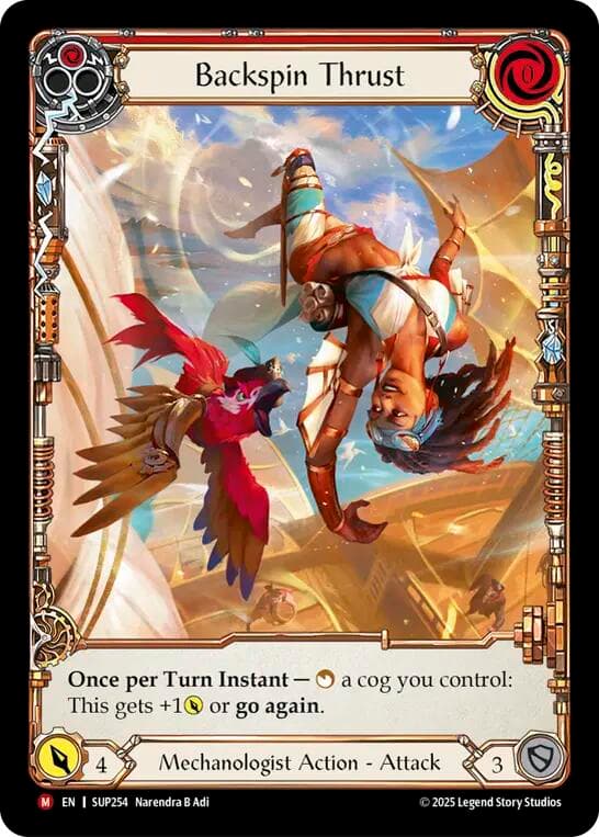 Backspin Thrust (Extended Art) — Super Slam card