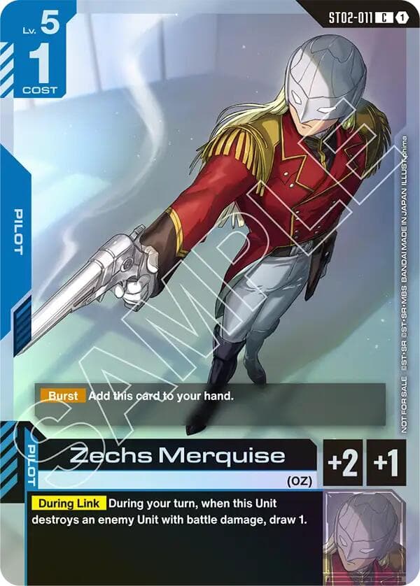 Zechs Merquise (Championship Participation Pack 01) — Gundam Promotional Cards card