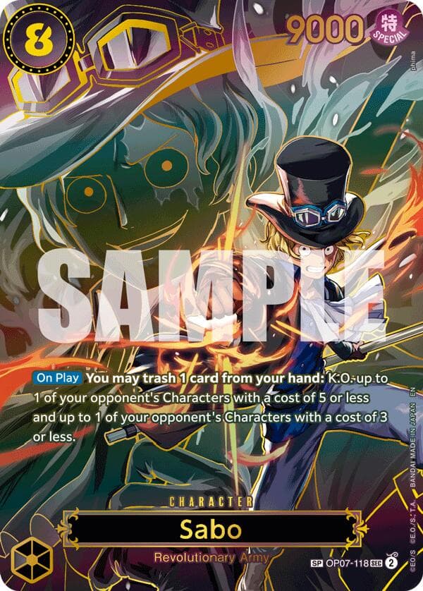 Sabo - OP07-118 (SP) — Carrying On His Will card
