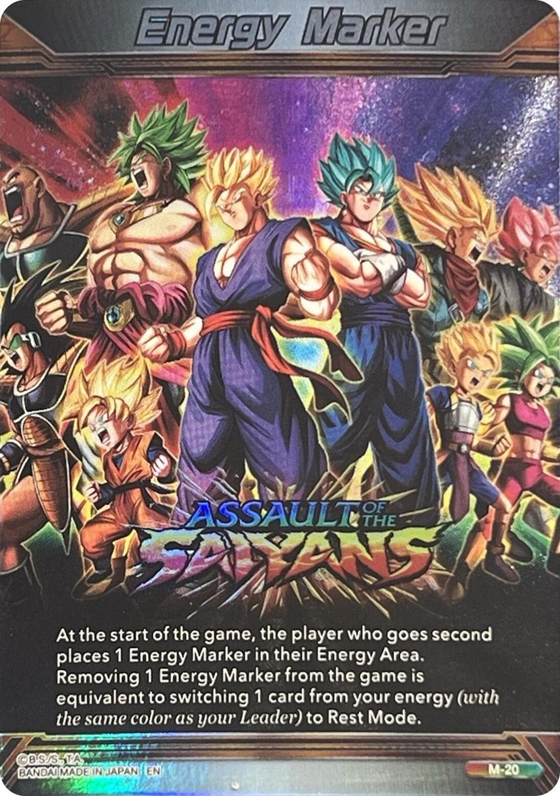 Energy Marker - Assault of the Saiyans (M-20) (Silver) — Prismatic Clash card