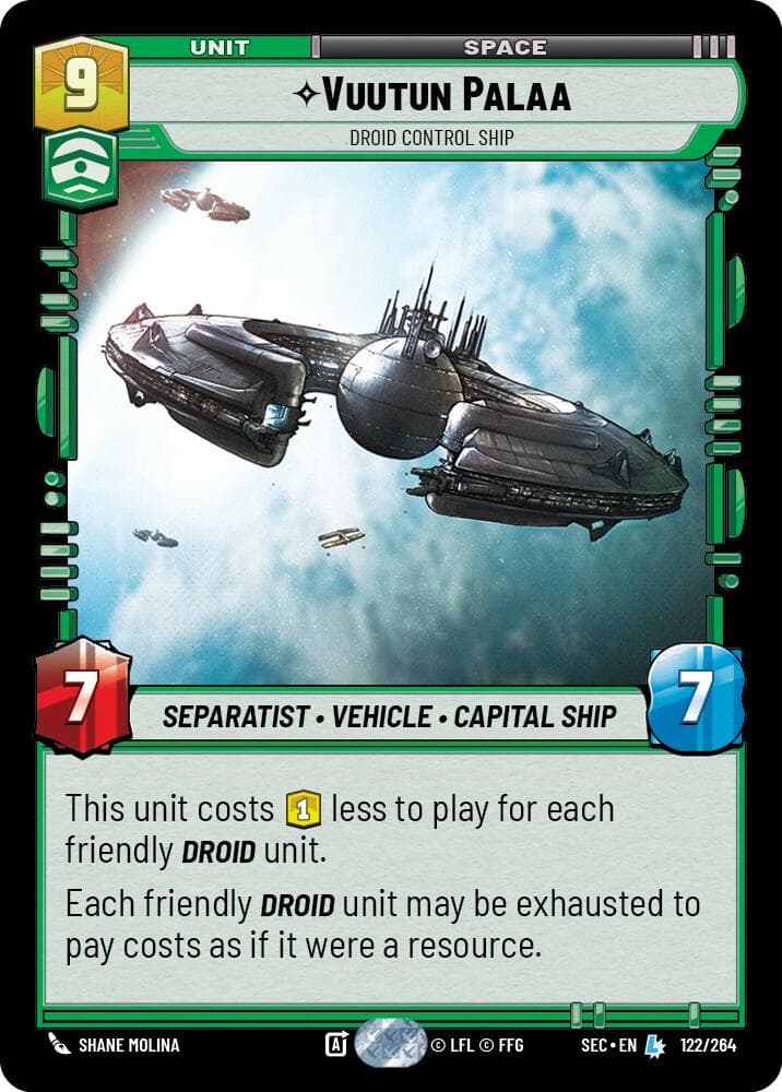 Vuutun Palaa - Droid Control Ship — Secrets of Power card