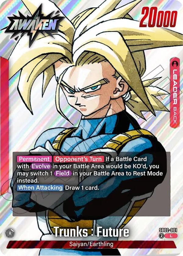 Trunks : Future - SB02-001 — Manga Booster 02 card