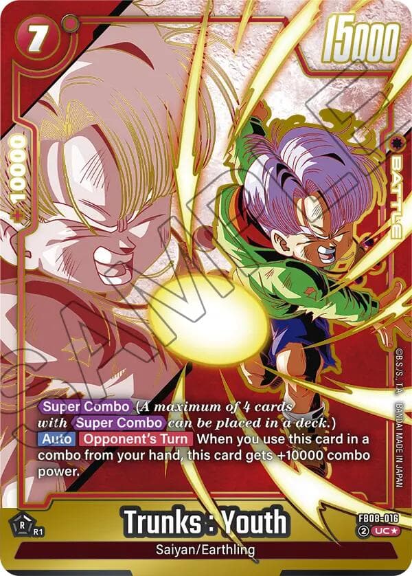 Trunks : Youth - FB08-016 (Alternate Art) — Saiyan's Pride card