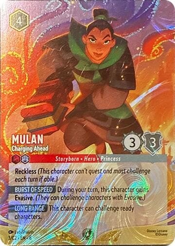 Mulan - Charging Ahead (Foil) — Disney Lorcana Promo Cards card