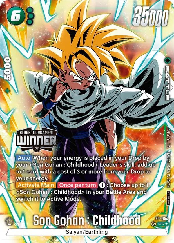 Son Gohan : Childhood - FP-054 (Tournament Pack -Winner- 08) — Tournament and Championship Promos card
