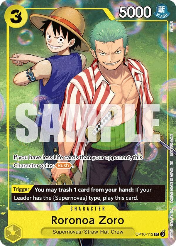 Roronoa Zoro (Learn Together Deck Set - Set Sail Event) — One Piece Promotion Cards card