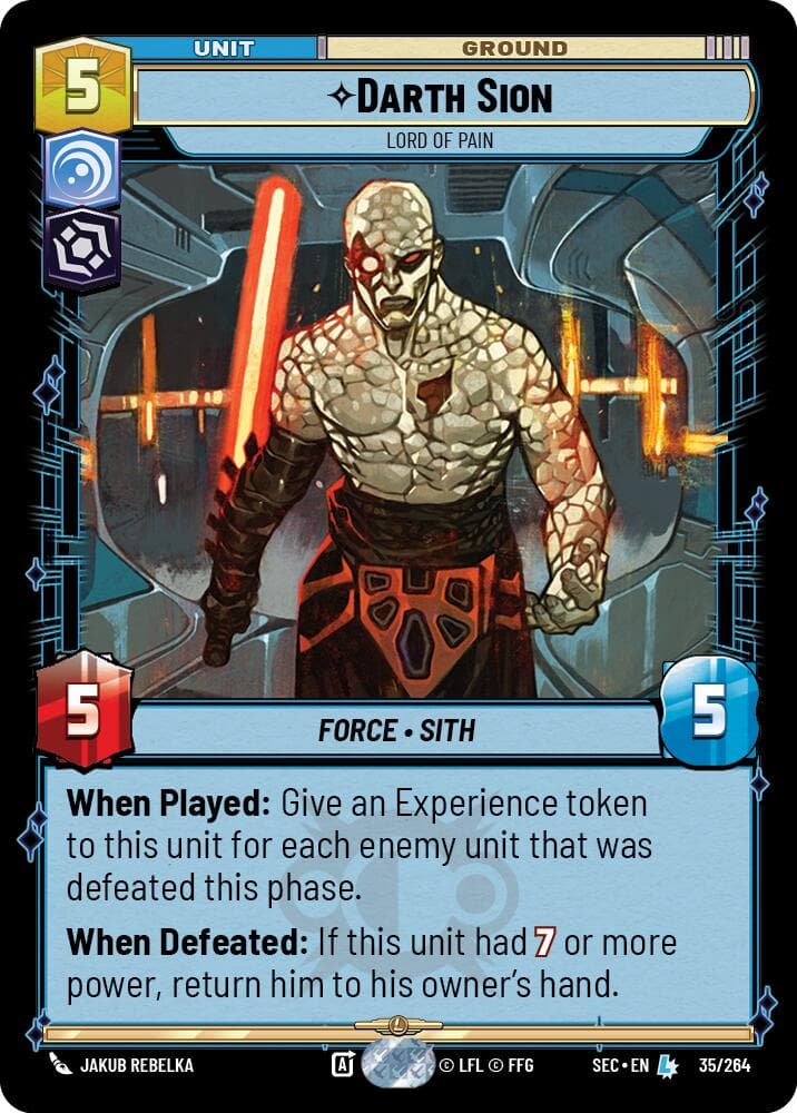 Darth Sion - Lord of Pain — Secrets of Power card