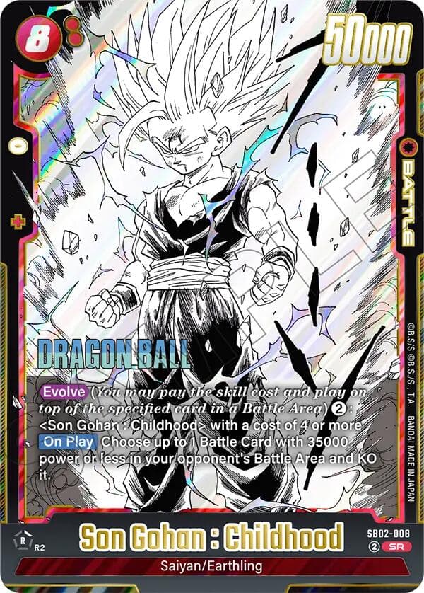 Son Gohan : Childhood - SB02-008 — Manga Booster 02 card