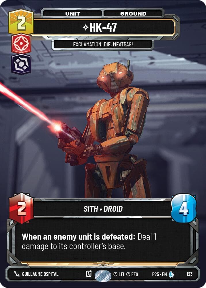 HK-47 - Exclamation: Die, Meatbag! — Sector and Regional Promos: Season 1 card