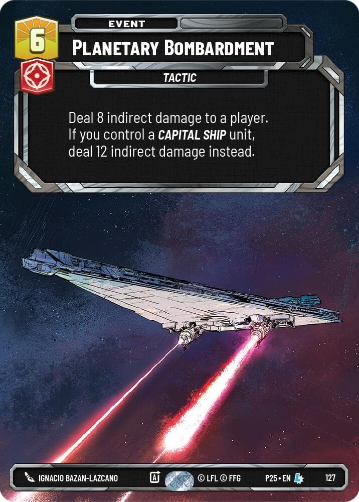 Planetary Bombardment — Sector and Regional Promos: Season 1 card