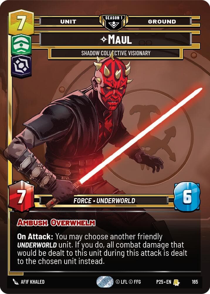 Maul - Shadow Collective Visionary (165) — Sector and Regional Promos: Season 1 card