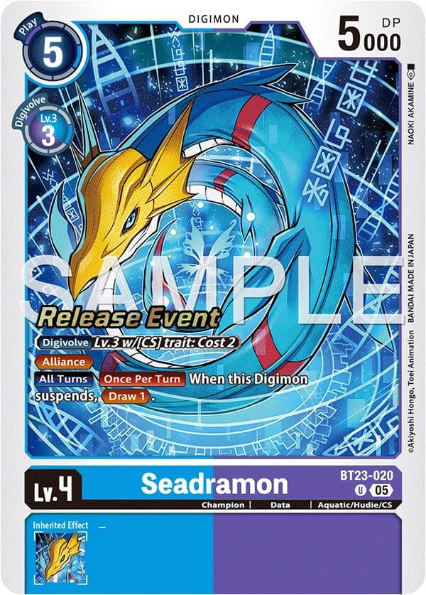 Seadramon — Hackers' Slumber Release Event Cards card