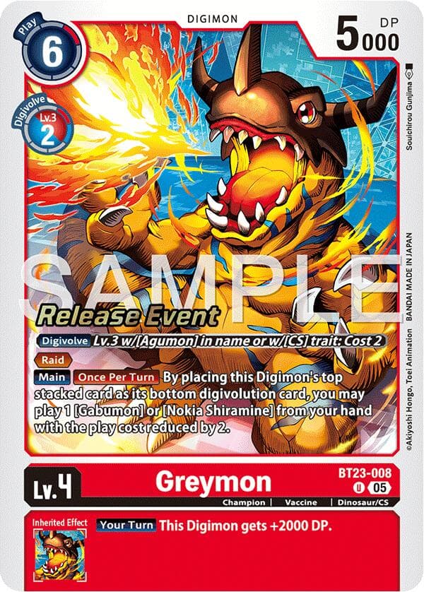 Greymon — Hackers' Slumber Release Event Cards card