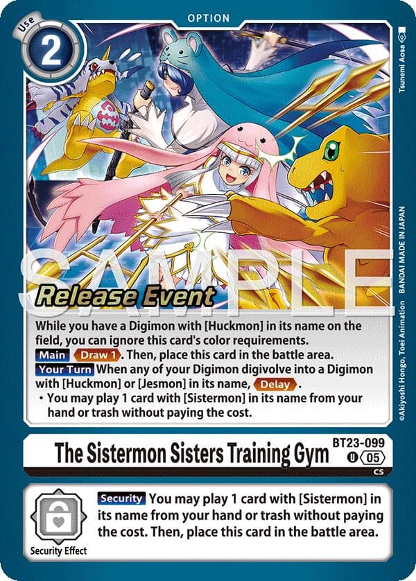 The Sistermon Sisters Training Gym — Hackers' Slumber Release Event Cards card