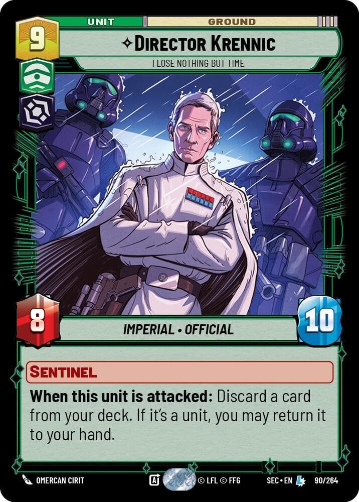 Director Krennic - I Lose Nothing But Time — Secrets of Power card