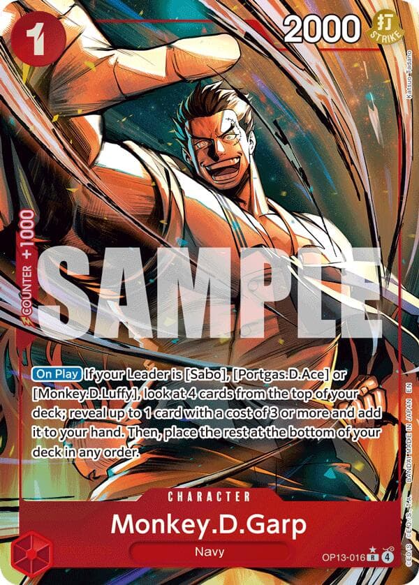 Monkey.D.Garp (Alternate Art) — Carrying On His Will card