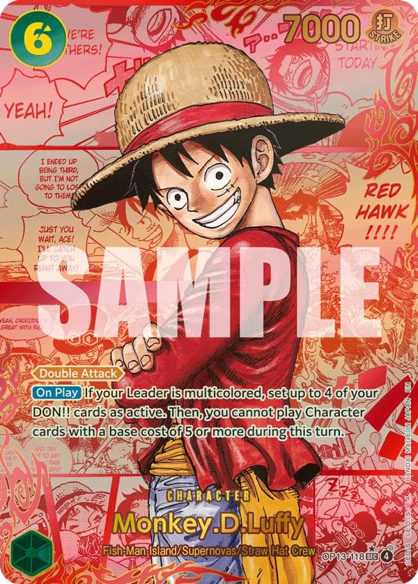 Monkey.D.Luffy (118) (Red Super Alternate Art) — Carrying On His Will card