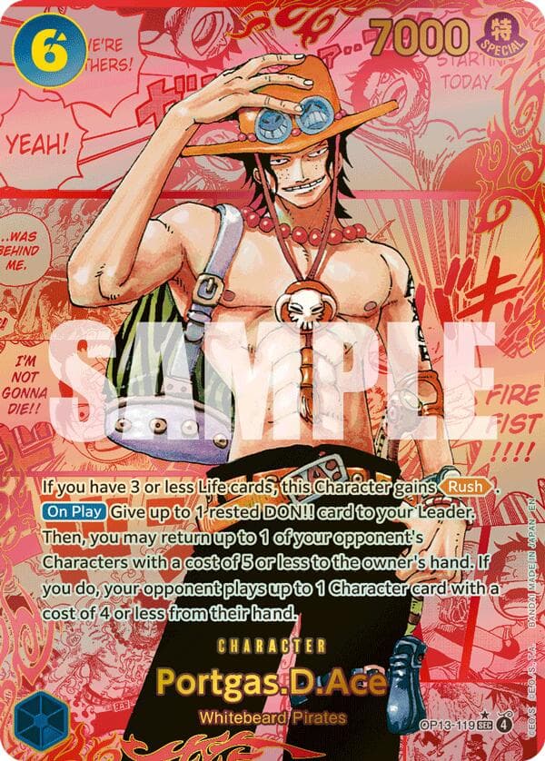 Portgas.D.Ace (119) (Red Super Alternate Art) — Carrying On His Will card