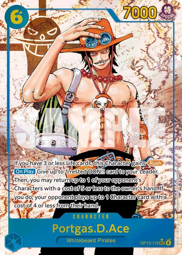 Portgas.D.Ace (119) (Parallel) — Carrying On His Will card
