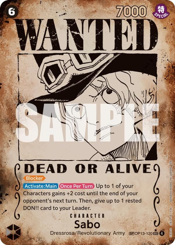 Sabo (120) (Wanted Poster) — Carrying On His Will card