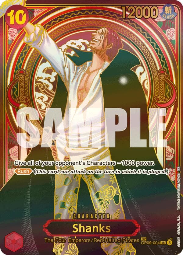 Shanks - OP09-004 (SP) (Gold) — Carrying On His Will card