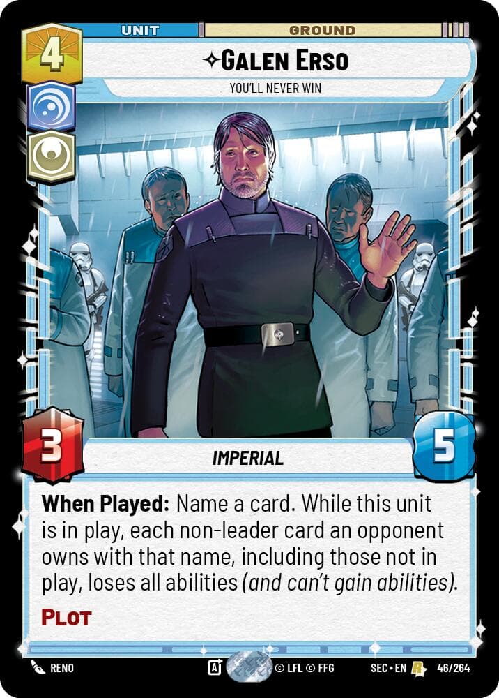 Galen Erso - You'll Never Win — Secrets of Power card