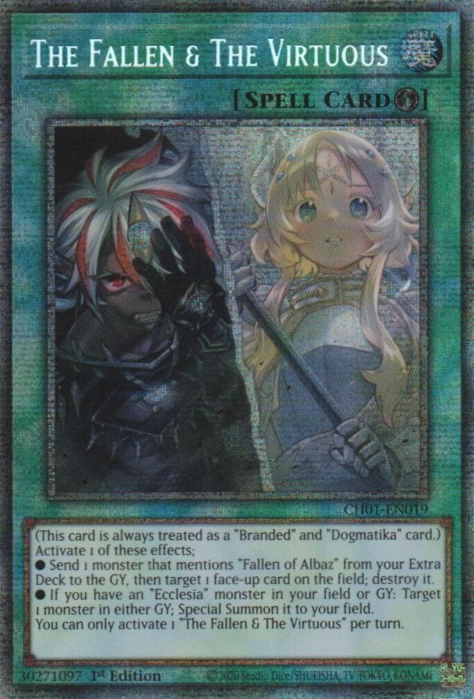 The Fallen & The Virtuous (Starlight Rare) — THE CHRONICLES DECK: The Fallen & The Virtuous (All-Foil Edition) card