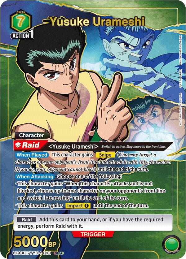 Yusuke Urameshi (038) (SR*) — UE13BT: Yu Yu Hakusho: Ghost Files card