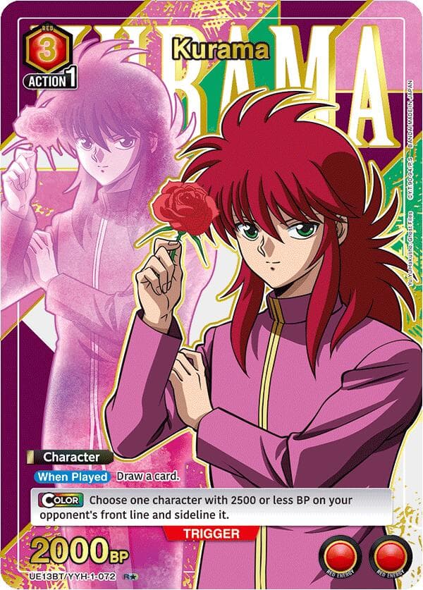 Kurama (072) (R*) — UE13BT: Yu Yu Hakusho: Ghost Files card