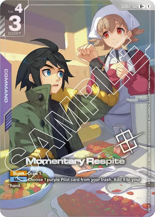 Momentary Respite (Store Tournament Winner Pack 02) — Gundam Promotional Cards card