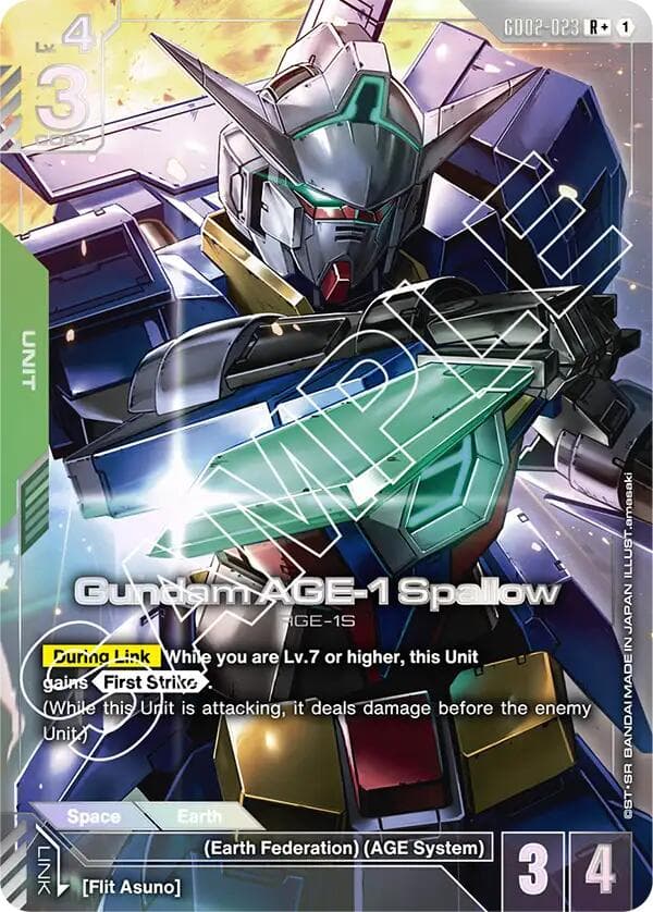 Gundam AGE-1 Spallow (R+) — Dual Impact card