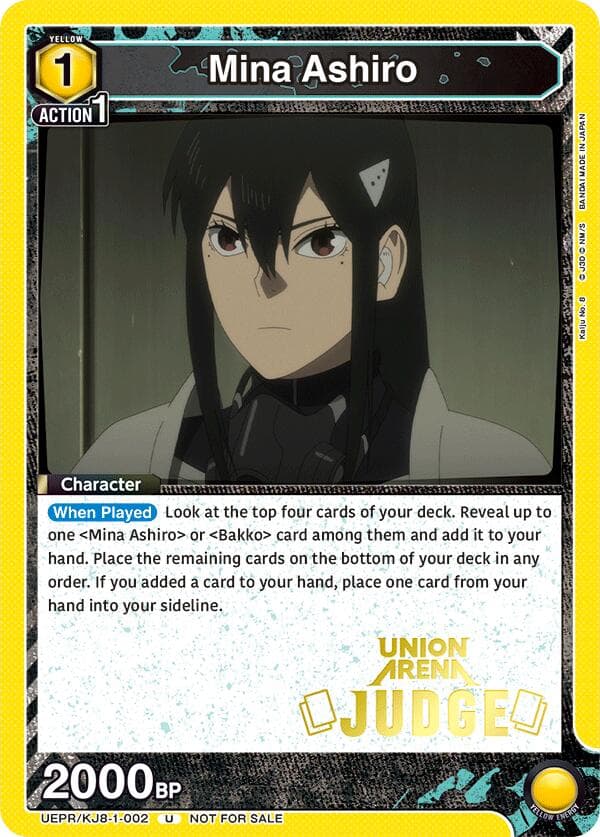 Mina Ashiro (002) (Judge Pack) — Union Arena Promotion Cards card