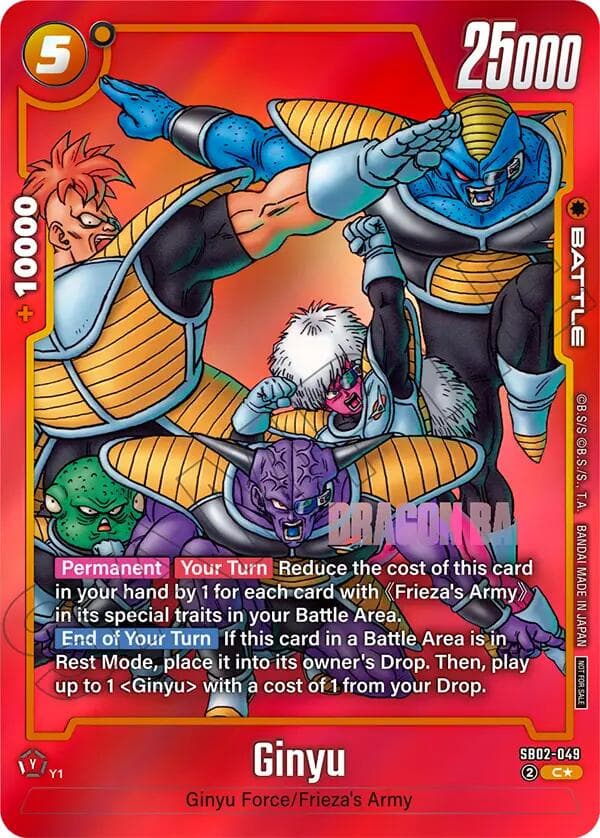 Ginyu - SB02-049 (Limited Pack MANGA Version 02) — Tournament and Championship Promos card