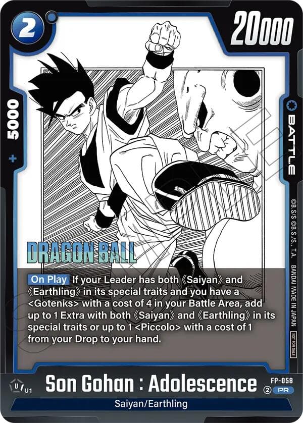 Son Gohan : Adolescence - FP-058 — Tournament and Championship Promos card