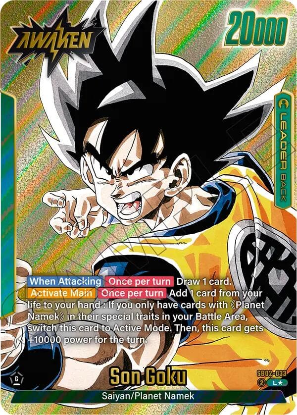 Son Goku - SB02-033 (Gold) — Manga Booster 02 card