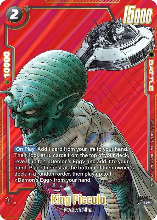 King Piccolo - FB06-108 (Alternate Art) — Manga Booster 02 card