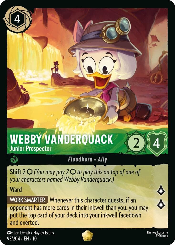 Webby Vanderquack - Junior Prospector — Whispers in the Well card