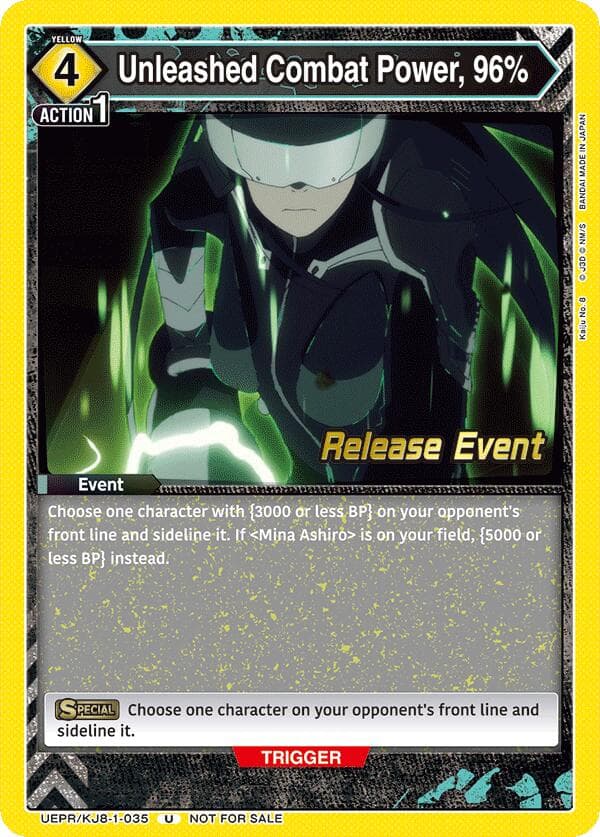Unleashed Combat Power, 96% — UE12BT: Kaiju No. 8 Release Event Cards card