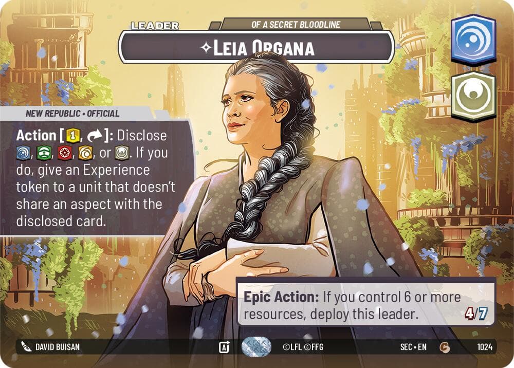 Leia Organa - Of A Secret Bloodline (Showcase) — Secrets of Power card