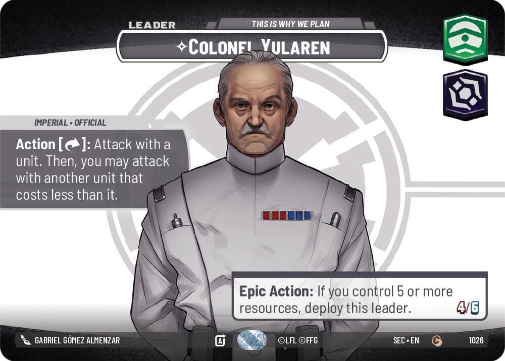 Colonel Yularen - This is Why We Plan (Showcase) — Secrets of Power card