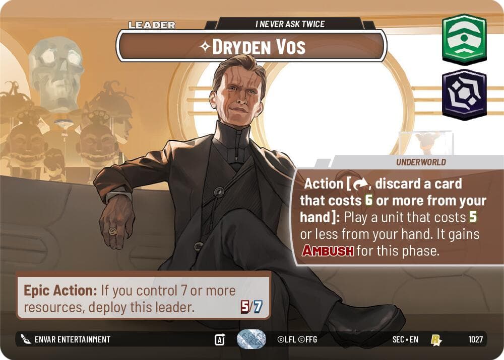 Dryden Vos - I Never Ask Twice (Showcase) — Secrets of Power card